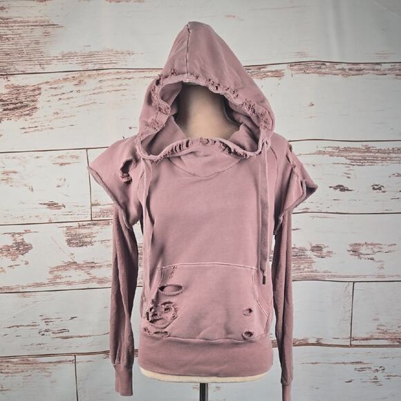 NSF Ray Hoodie Distressed Mauve Size XS - Picture 1 of 9